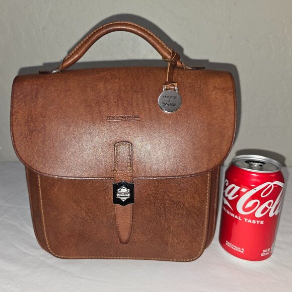 Dooney & Bourke Smooth Italian Brown Vachetta Leather Backpack MADE IN ITALY - Picture 2 of 16